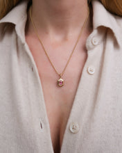 Load image into Gallery viewer, Petite Phoenix Flame Pendant - 14k Nigerian Pink Tourmaline