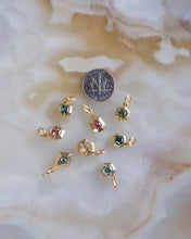 Load image into Gallery viewer, Petite Phoenix Flame Pendant - 18k Light Green Montana Sapphire