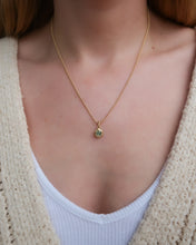 Load image into Gallery viewer, Petite Phoenix Flame Pendant - 18k Light Green Montana Sapphire