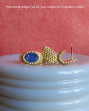 Load image into Gallery viewer, Mycenaean Pebble Signet—Ceylon Blue Sapphire