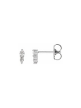 Load image into Gallery viewer, Diamond Trio Drop Studs
