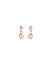 Load image into Gallery viewer, Double Diamond Drop Studs
