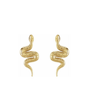 Load image into Gallery viewer, Medusa Textured Snake Studs
