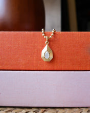 Load image into Gallery viewer, 18k Phoenix Flame Necklace - 0.44ct Fancy White Pear Diamond
