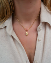 Load image into Gallery viewer, 18k Phoenix Flame Necklace - 0.44ct Fancy White Pear Diamond
