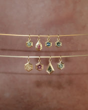 Load image into Gallery viewer, Petite Phoenix Flame Pendant - 18k Light Green Montana Sapphire
