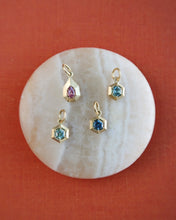 Load image into Gallery viewer, Petite Phoenix Flame Pendant - 18k Light Green Montana Sapphire
