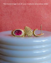 Load image into Gallery viewer, Mycenaean Pebble Signet—African Dark Pink Tourmaline
