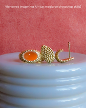 Load image into Gallery viewer, Mycenaean Pebble Signet—African Orange Chalcedony
