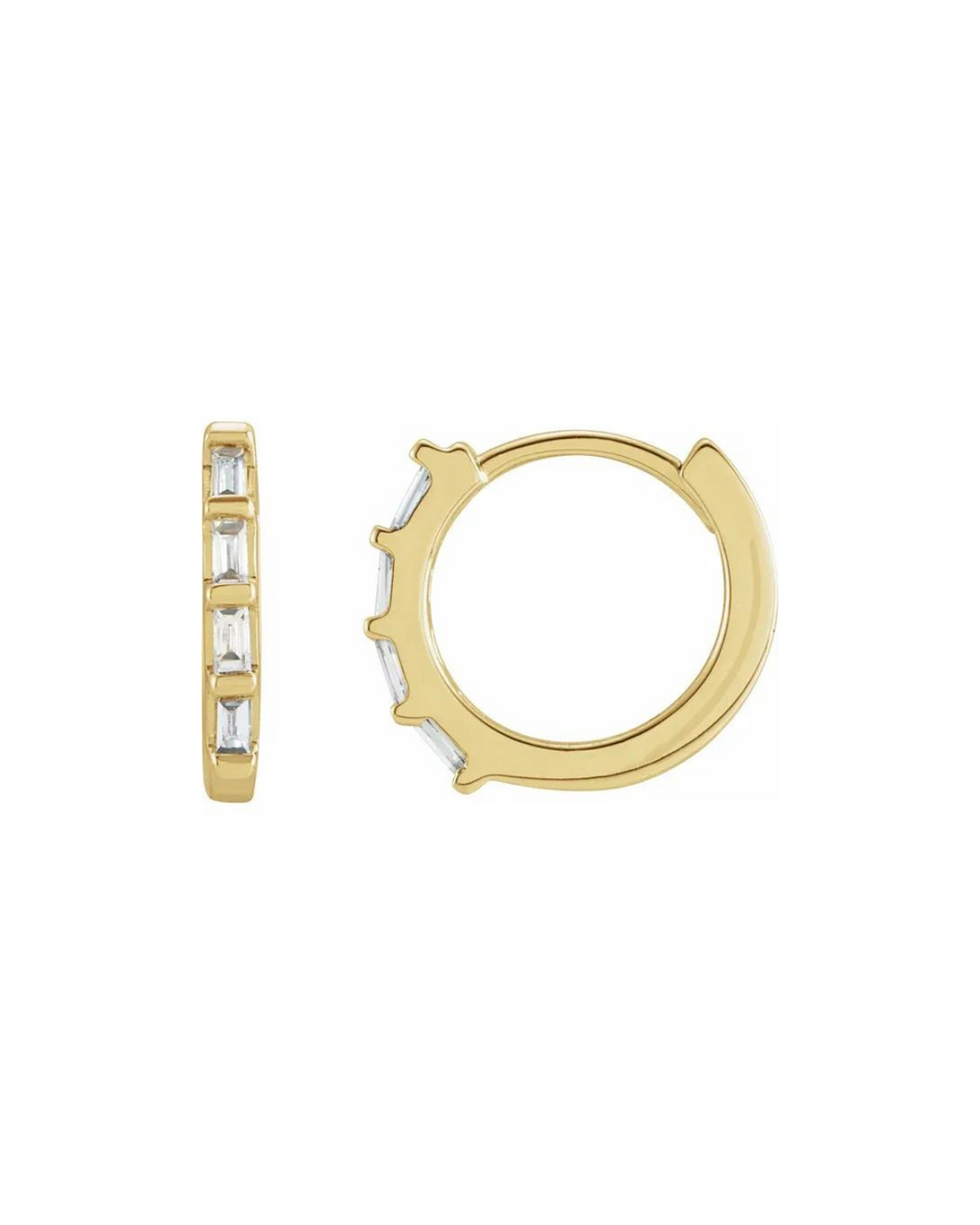 Baguette Huggie Earrings