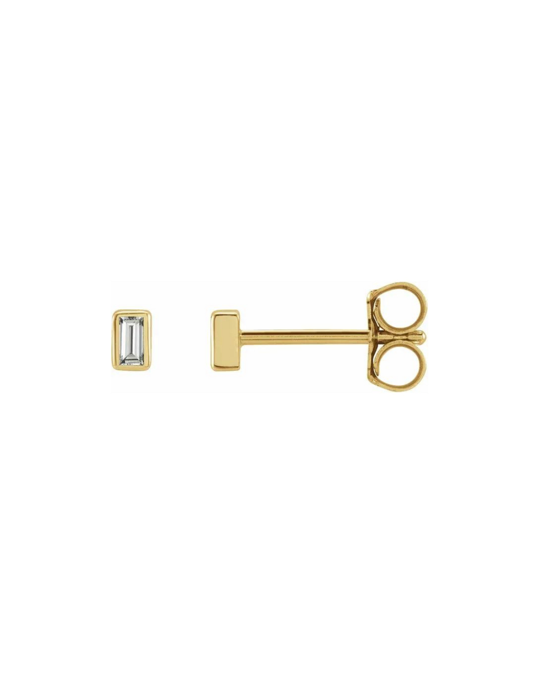 Baguette Bezel Studs