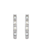 Load image into Gallery viewer, Baguette Huggie Earrings

