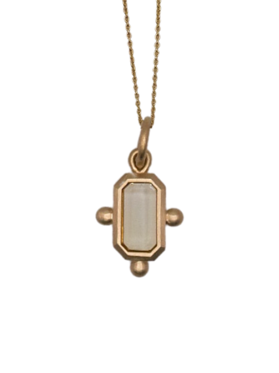 The Fates Necklace - 0.64ct Portrait Cut Yellow Sapphire