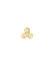 Load image into Gallery viewer, Bezel-Set Diamond Trio Studs

