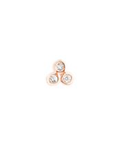 Load image into Gallery viewer, Bezel-Set Diamond Trio Studs
